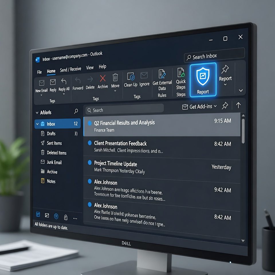Outlook Desktop Add-In - Report Button in der Symbolleiste