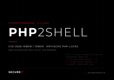 PHP2Shell: Kritische PHP-Lücke CVE-2026-109618 und CVE-2026-109619, Sicherheitswarnung von SecureIT